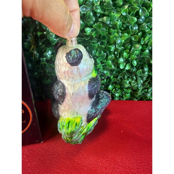 Christopher Radko Panda Love Glass Ornament Giant Panda Conservation Fund In Box main image 0
